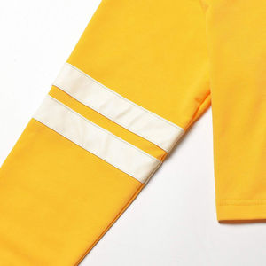 Women's <b>Yellow</b> Cropped <b>Hoodie</b> with Embroidery High Street Casual Knitted Sweatshirt Autumn Wear - Product Image 5