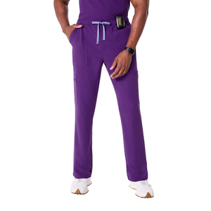 Pantalon de travail unisexe pour le secteur de la santé, marque privée, en tissu tissé léger et extensible, pour hôpitaux et cliniques - Product Image 1