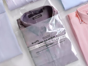 Sacs en PE 100% biodégradables UKHI pour T-shirts, impression flexo, thermoscellables, personnalisables, commande sur mesure, accessoires de mode, emballage pour vêtements - Product Image 2