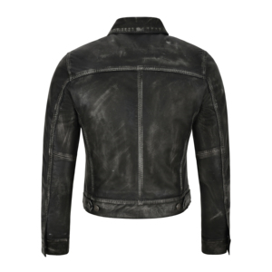 Custom Genuine Napa Leather <b>Women</b>’s Vintage Waxed Napa Leather Trucker <b>Jacket</b> OEM ODM Private Label Wholesale Manufacturer - Product Image 3