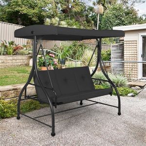 Convertible 3-Seat Swing Hammock Bed Patio Swings with Durable and Comfortable Features - Product Image 3