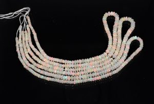 ลูกปัดโอปอลเอธิโอเปียทรงรอนเดลล์เจียระไนแบบมีประกาย ขนาด 3-5 มม. ลูกปัดพลอยโอปอลเอธิโอเปียธรรมชาติ 16 นิ้ว โอปอลไฟทรงรอนเดลล์แบบเม็ดเดี่ยว - Product Image 2