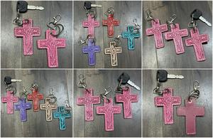 Llavero Cruzado de Cuero Vacuno Genuino Hecho a Mano, Diseño Único con Grabado, para Regalos y Promociones, Venta Caliente 2025 - Product Image 3