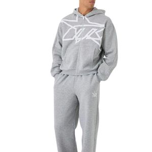 Customized Mens Stacked <b>Tracksuit</b> Streetwear Sweatsuit Two Piece Flare Jogger Pants Baggy Set Custom OEM ODM - Product Image 5