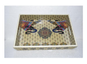 Bandeja de madera personalizada al por mayor para servir el desayuno, bandeja superventas, bandeja personalizada para hotel y restaurante con acabado esmaltado - Product Image 2