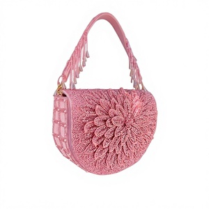 Bolso de Mano de Cuero Genuino Impermeable con Cierre de Cremallera para Bordado, Ideal para Fiestas de Chicas, Hecho en India - Product Image 1