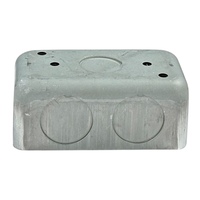 Caja de Conexiones Rectangular de Acero Galvanizado de 1.6 mm de Espesor, 3/4 Pulgadas, 7 Salidas, Anticorrosión, Resistente al Fuego y Duradera