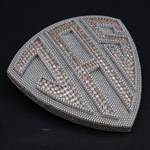 Colgantes de Plata 925 con Moissanita VVS y Oro Real, Estilo Hip Hop Iced Out, Esmaltados, Joyería de Alta Calidad, Personalizados y de Moda - Product Image 2