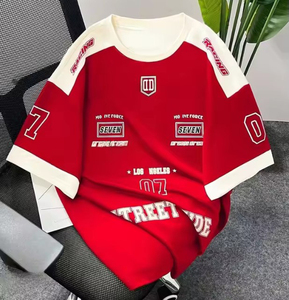 High Quality OEM Wholesale 100% Polyester Short Sleeve Printed T-Shirt American Football Jersey Custom Logo Summer Breathable - Product Image 1