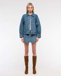2026 Custom Logo Latest Design Oversize Drop Shoulder <b>Denim</b> <b>Jacket</b> Factory Price High Quality Women Breathable <b>Denim</b> <b>Jacket</b> - Product Image 2