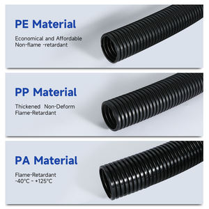 Tube flexible ondulé PA6 PA66 pour protection de câbles, <span class=keywords><strong>gaine</strong></span> de protection de fils, tuyau électrique en plastique - Product Image 3