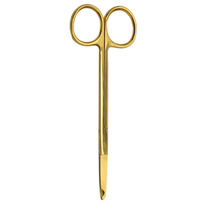 Ciseaux à suture de classe I certifiés CE, couleur or titane, finition miroir, ciseaux à défaçonner les sutures, ciseaux chirurgicaux - Product Image 2
