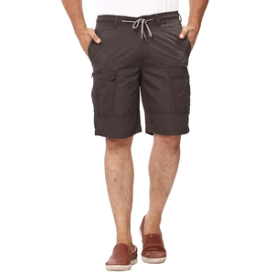 Shorts Bermuda pour hommes, couleur unie, taille élastique, vêtements décontractés, séchage rapide, tissu Oxford, design avec poches - Product Image 6