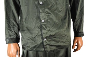 Mens Satin <b>Pajama</b> Set New Green Color 2 pc Sleepwear Loungwear Night <b>Suit</b> Breathable Sleepwear - Product Image 6