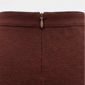Women A-Line Knee-Length Skirt Solid Color Polyester Comfortable Regular Waistline All Seasons Wear - Product Image 4