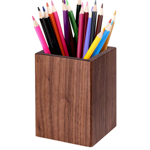 Mango Wood Pen Pencil Holder Wholesale Price For Office <b>Desk</b> Organizer Stationary Storage Holder/Container - Product Image 1