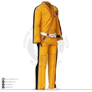 ชุดยิวยิตสูบราซิล Mawra พรีเมียม ผ้าฝ้าย 100% ทอลายเพิร์ลวีฟ ชุดยิวยิตสู BJJ พร้อมโลโก้สั่งทำพิเศษด้านหน้า ซับในแบบซับลิเมชั่น - Product Image 3