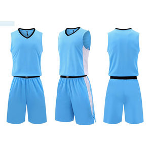 ราคาขายส่ง ชุดบาสเก็ตบอลแบบใหม่ ออกแบบเองได้ พร้อมเสื้อและกางเกงพิมพ์ลาย sublimation ชุดกีฬาผู้ชาย ชุดยูนิฟอร์มบาสเก็ตบอล - Product Image 5