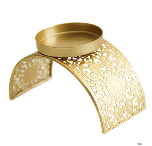 Handmade High Quality <b>Brass</b> Metal Candle <b>Holder</b> Wedding Home Hotel Decoration Centerpiece Bedside <b>Candlestick</b> Glass Candle Jar - Product Image 5