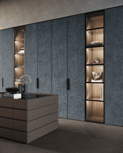 Armoire ouverte en MDF avec charnières à fermeture douce en mélamine, design moderne en bois, modèle JY Project Custom Vietnam, vente chaude - Product Image 3