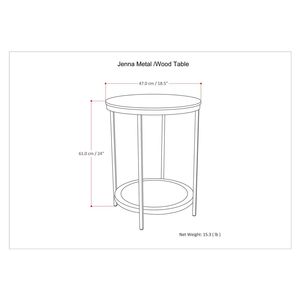 Tavolino Rotondo Grigio Caldo Jenna, Design Elegante per Tavolino da Caffè - Product Image 5