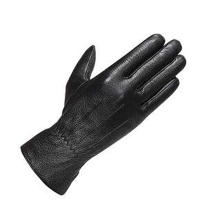 Gants d'hiver en cuir véritable pour hommes, à doigts entiers, doux, chauds, respirants, compatibles écran tactile, durables, design classique, antidérapants, pour usage quotidien - Product Image 2