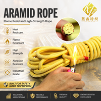 Cordon tressé en aramide Kevlar LANXIN Lxaramidcs, tailles personnalisées, faible élasticité, haute performance, haute résistance, ignifuge, résistant aux températures