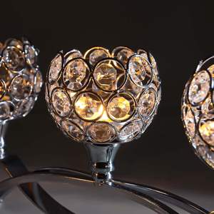 Porte-bougies décoratifs en cristal de qualité export indienne, chandelier à 3 bras, bougeoirs de table - Product Image 3