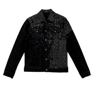 Solid Traders Top Selling Men's Denim <b>Rhinestone</b> <b>Jackets</b> 100% Cotton Eco Friendly Quick Dry Breathable HIGH STREET Customized - Product Image 2