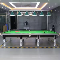 Table de snooker standard mondiale de 12 pieds pas cher prix billard jeu de billard ardoises en acier solide motif caoutchouc vente en bois massif