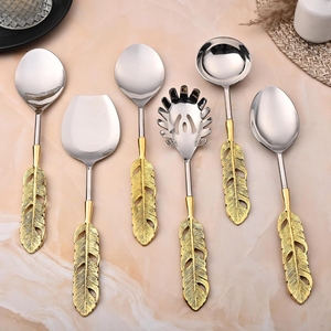 Ensemble de cuillères en acier inoxydable de style antique, vaisselle pour la maison et la cuisine, cuillères vintage pour la table à manger, restaurant et hôtel - Product Image 6