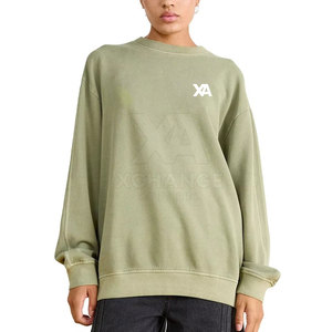 Cotton Blended Oversized Sweatshirt Modern Streetwear Loose Fit Long Sleeve Casual Pullover Fashion Top For Daily Winter Wear - Product Image 3