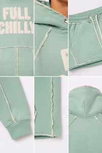 Sudadera con Capucha Personalizada de Felpa Francesa con Bordado Chenille, Bolsillo Frontal, Estilo Urbano para Hombre, Talla Grande, 450 G/M² - Product Image 6