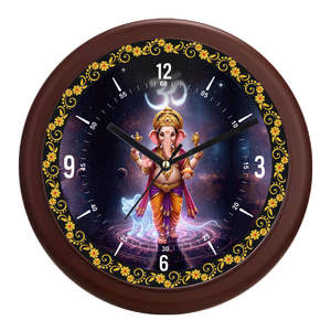 Luxury Ganpati Ji Personalized Plastic Wall <b>Clock</b> <b>Large</b> Designer Silent Spiritual Home Decor for Graduation - Product Image 1