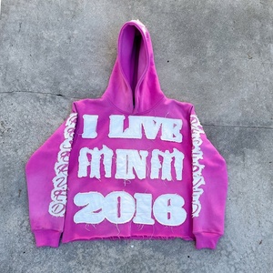 Fabricant de haute qualité unisexe personnalisé Vintage coton délavé au soleil en détresse fermeture éclair sweat à capuche zippé pour hommes - Product Image 1