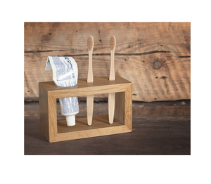 Hot Selling Wooden Toothbrush Holder Eco-Friendly Bathroom Products Brush <b>Toothpaste</b> Facewash Storage Holder - Product Image 2