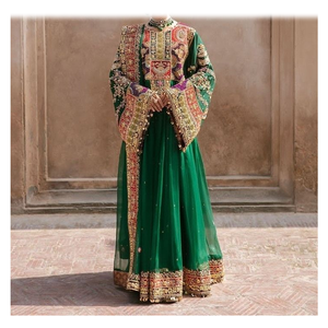 Vestido largo tradicional afgano para mujer con bordado artesanal colorido, MOQ bajo, directo de fábrica, etiqueta privada, envío rápido - Product Image 2