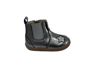 Bottes Chelsea pour bébé unisexe roses en cuir véritable avec fermeture éclair, soutien de la voûte plantaire, semelle en caoutchouc respirante, quatre saisons, 13-24 mois - Product Image 4
