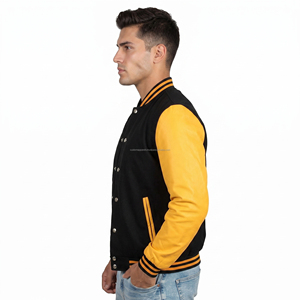 Custom <b>Summer</b> Wool Varsity <b>Jacket</b> Stand Chenille Patches Breathable Windproof Embroidery Front Logo-Wholesale <b>Men's</b> Baseball - Product Image 4