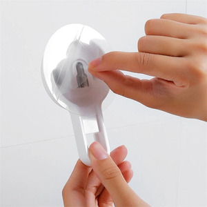 Soporte de pared sin taladros para cepillos de dientes de ABS con drenaje inferior, organizador de almacenamiento autoadhesivo para baño - Product Image 5