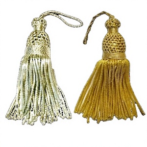 Chaîne de strass en fil tissé durable de haute qualité avec franges et pompons pour vêtements, textiles de maison et fournitures de remise de diplôme - Product Image 3