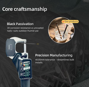 Clous en acier <span class=keywords><strong>spécial</strong></span> de classe 8.8 de haute qualité, professionnels, personnalisables, revêtement en oxyde noir lisse, prix de gros - Product Image 3