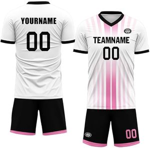 Maillot de football personnalisé avec logo, nom et numéro de l'équipe, uniforme de football de haute qualité, 100% polyester, séchage rapide, respirant, col en V, fournisseur - Product Image 4