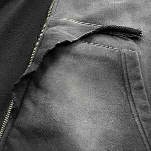 Sudadera con Capucha para Hombre, Estilo Nuevo, Secado Rápido, Alta Calidad, Lavado Ácido, Último Diseño, 100% Algodón, Transpirable, con Cierre - Product Image 6