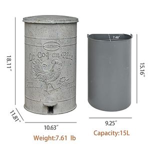 Contenedor de Basura de Metal Resistente para Marca Privada, para Fábrica, Almacén, Hotel, Restaurante, Oficina y Otras Aplicaciones - Product Image 4