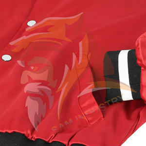 Chaqueta Bomber de Satén para Hombre, Nueva Llegada, Ajuste Cómodo, Cálida para Invierno, Chaqueta Varsity de Béisbol de Alta Calidad - Product Image 5
