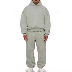 Custom High Quality Acid Washed Jogging Suit Vintage Streetwear <b>Hoodie</b> Sweatpants Set for Unisex - Product Image 4