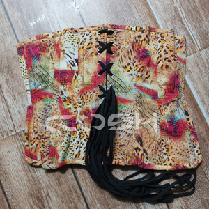 Best Selling New Arrival Of <b>Underbust</b> Steelboned Wild Print Corset - Product Image 3