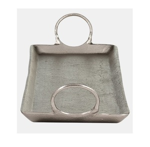 Cast Aluminium Decorative Tray Rustic Serving Platter Handmade Centerpiece for <b>Coffee</b> <b>Table</b> Dining Room Kitchen Home Decor - Product Image 1