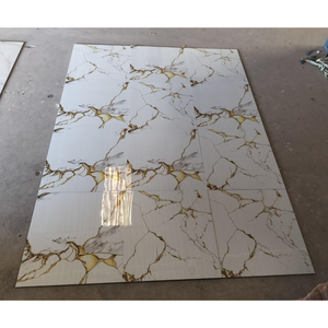 Azulejos de Porcelana Nevada Gold Brillante para Piso, 60x60cm, Azulejo para Baño Interior, Imitación Piedra Contemporánea, Resistente a los Ácidos, 8.5mm de Grosor - Product Image 2